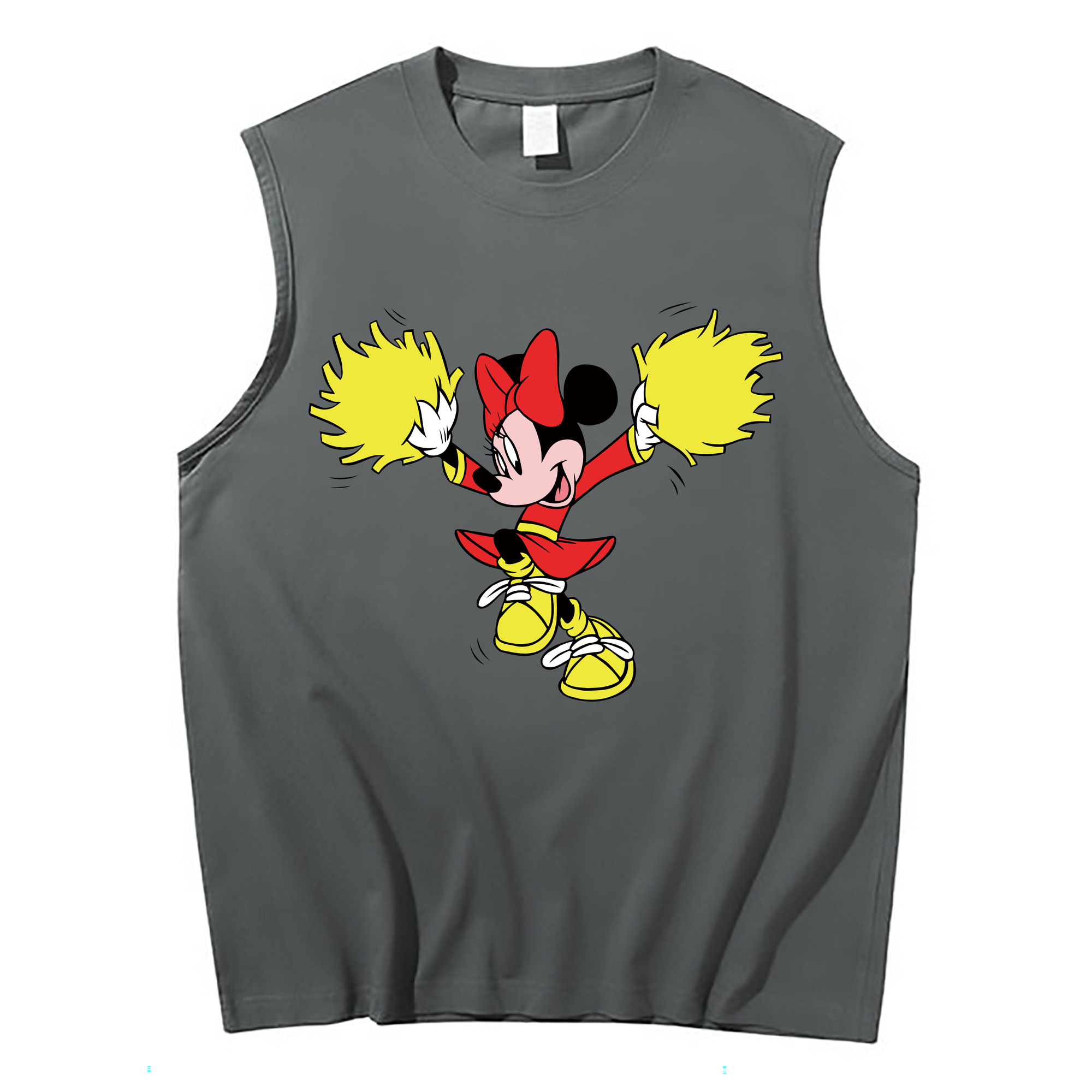 ミッキーマウス Mickey Mouse コットン100％タンクトップ（フロントプリント）